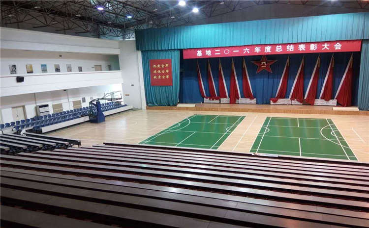 20厚籃球場地木地板雙層龍骨結構